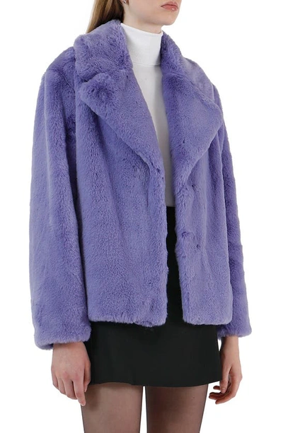 Shop Apparis Milly Faux Fur Coat In Dusk