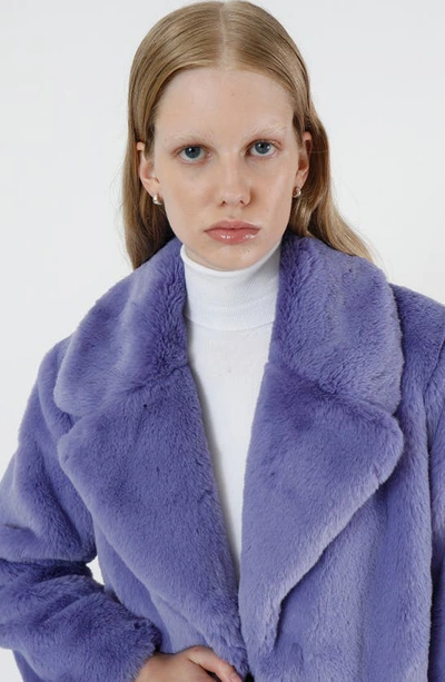 Shop Apparis Milly Faux Fur Coat In Dusk