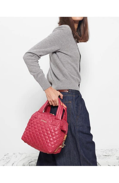 Shop Mz Wallace Small Sutton Deluxe Tote In Dark Red