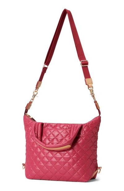 Shop Mz Wallace Small Sutton Deluxe Tote In Dark Red