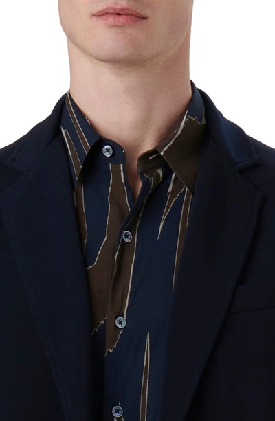 Bugatchi Knit Blazer In Navy