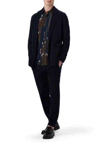 Bugatchi Knit Blazer In Navy