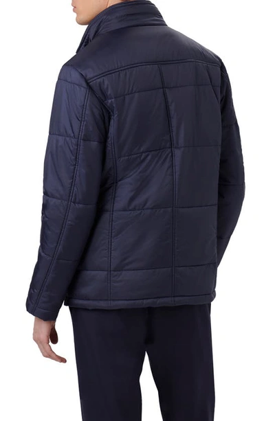 Bugatchi Water Repellent Quilted Jacket In Navy