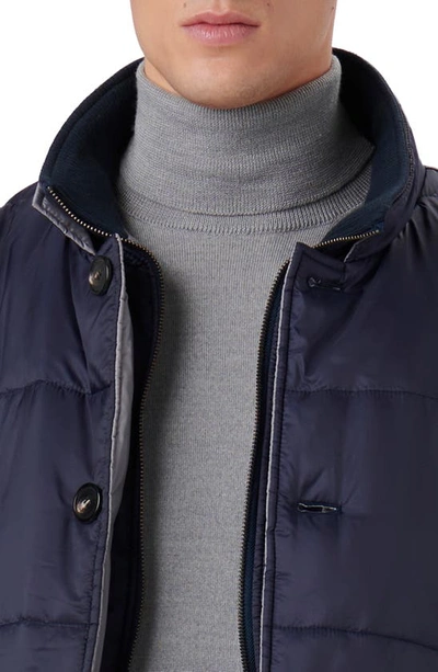 Bugatchi Water Repellent Quilted Jacket In Navy