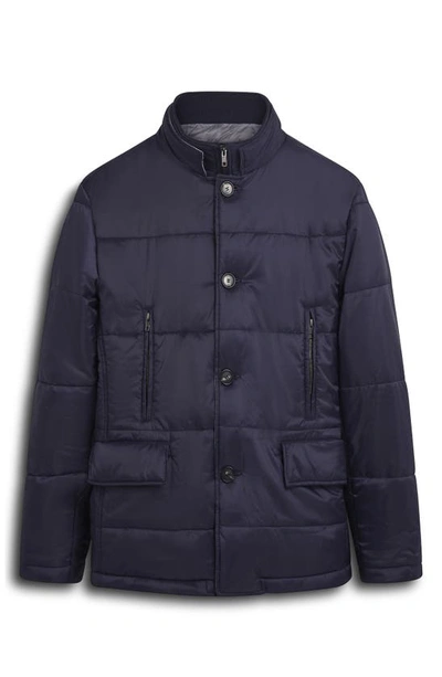 Bugatchi Water Repellent Quilted Jacket In Navy