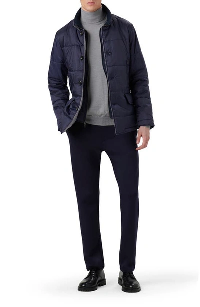 Shop Bugatchi Water Repellent Quilted Jacket In Navy
