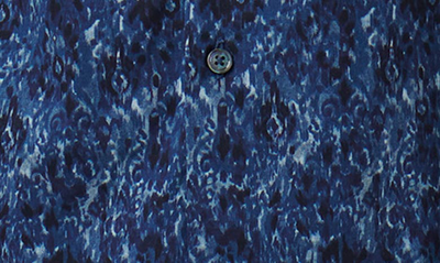 Bugatchi Axel Shaped Fit Stretch Cotton Button-up Shirt In Night Blue