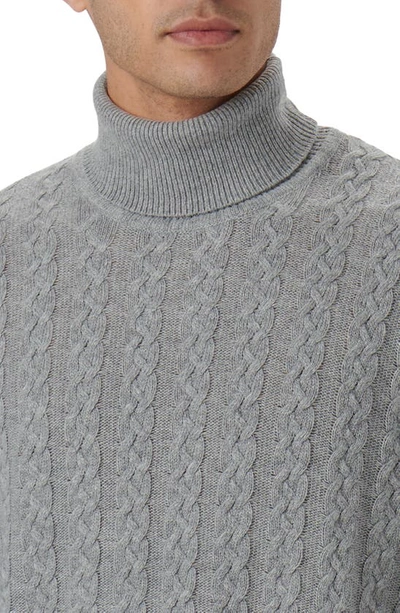 Shop Bugatchi Cabled Turtleneck In Cement