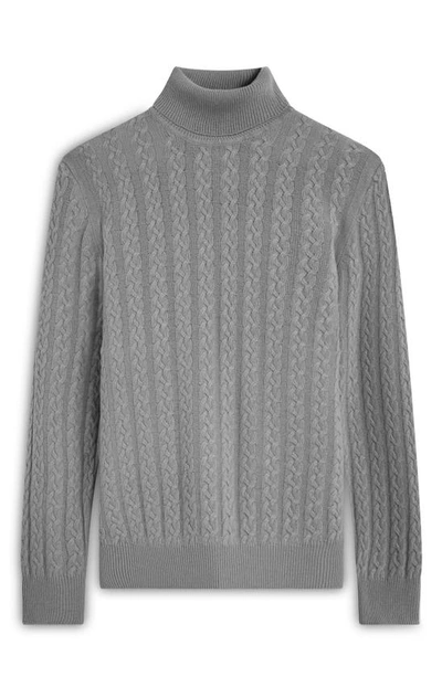 Shop Bugatchi Cabled Turtleneck In Cement