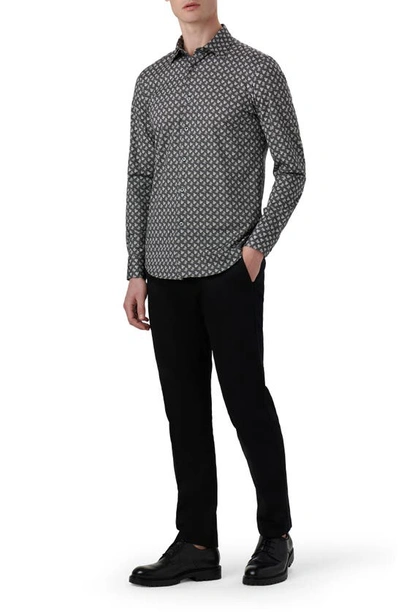 Shop Bugatchi James Ooohcotton® Paisley Button-up Shirt In Black