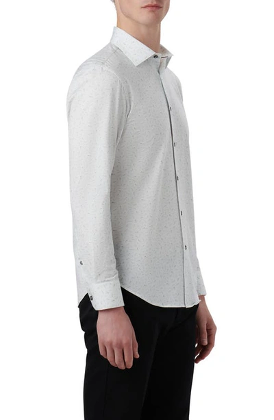 Bugatchi James Ooohcotton® Bird Print Button-up Shirt In Chalk