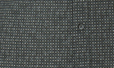 Bugatchi Axel Shaped Fit Mosaic Print Stretch Cotton Button-up Shirt In Khaki