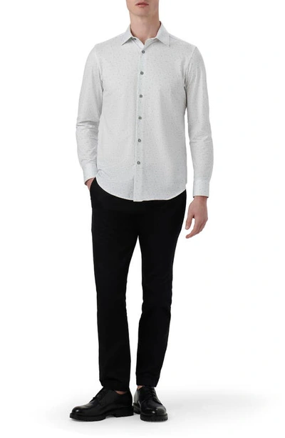 Bugatchi James Ooohcotton® Bird Print Button-up Shirt In Chalk