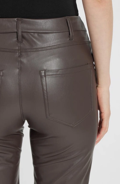 Lyssé Flare Faux Leather Pants In Rch Cocoa