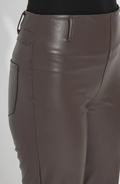 Lyssé Flare Faux Leather Pants In Rch Cocoa