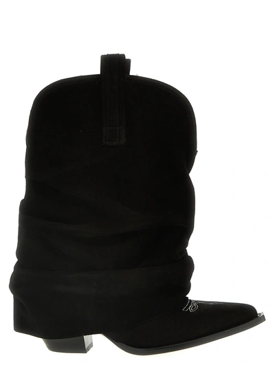 Shop R13 Chunky Cowboy Boots, Ankle Boots Black