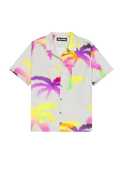 Shop Double Rainbouu Short Sleeve Hawaiian Shirt In White Ferrari