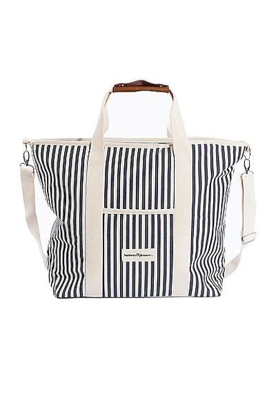 Business & Pleasure Cooler Tote Bag In Laurens Navy Stripe