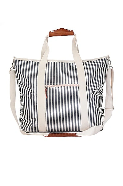 Business & Pleasure Cooler Tote Bag In Laurens Navy Stripe