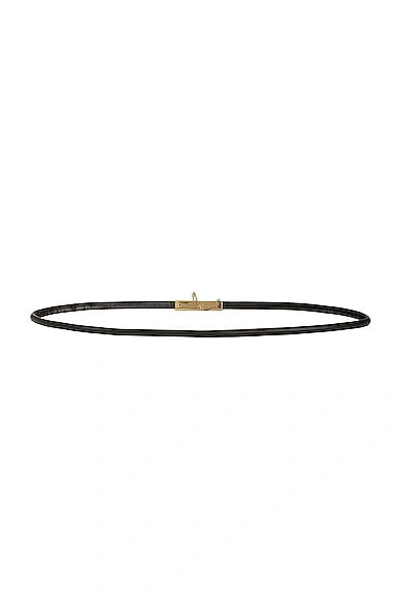 Shop Saint Laurent Fine Cintura Belt In Nero