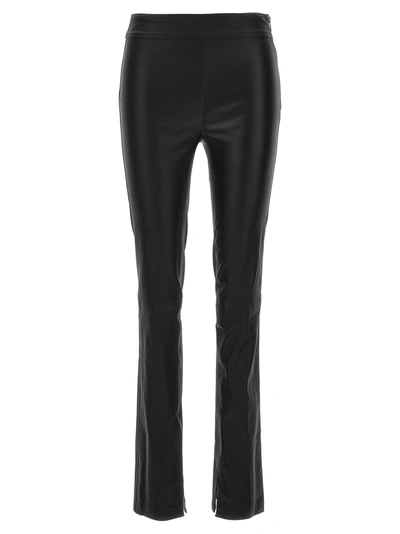 Shop Helmut Lang Leather Leggings Black