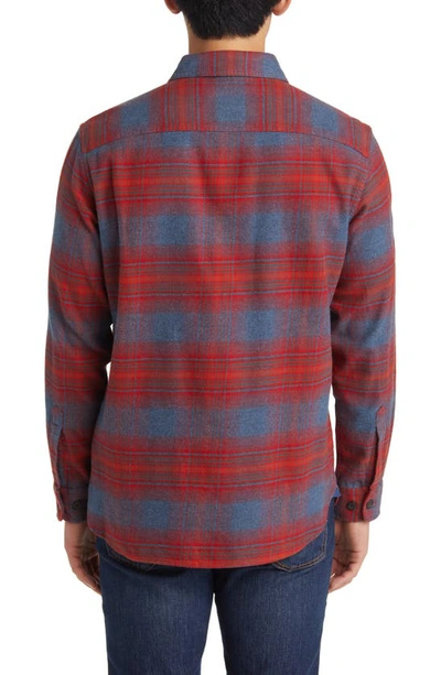 Shop Pendleton Burnside Plaid Flannel Button-up Shirt In Grey/ Fire Red Plaid