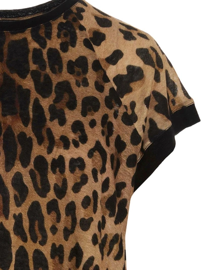 Shop Balmain Leopard T-shirt Multicolor