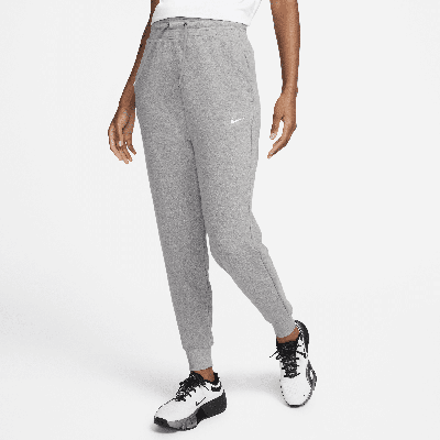 Nike Women's Dri-fit One High-waisted 7/8 French Terry Jogger Pants In Grey