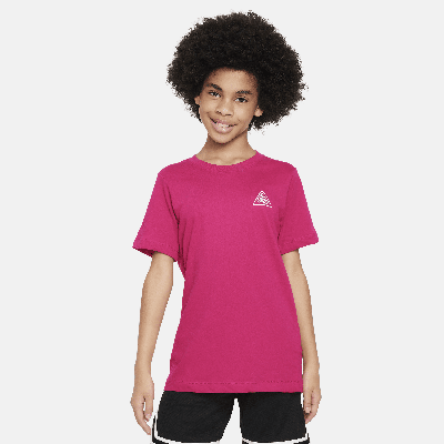 Shop Nike Giannis Dri-fit Big Kids' T-shirt In Pink