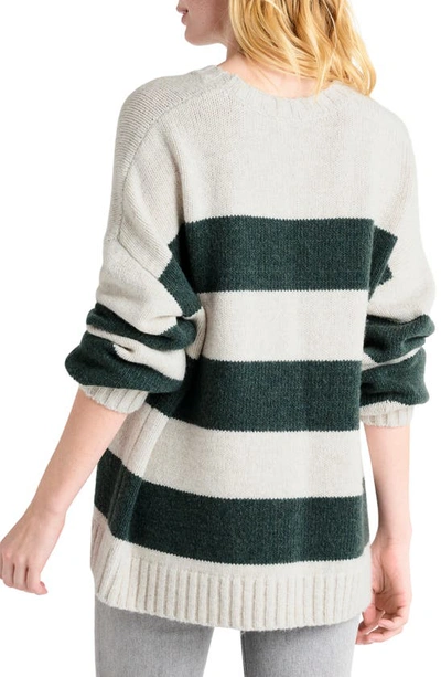 Shop Splendid Ivy Stripe Crewneck Sweater In Balsam Stripe