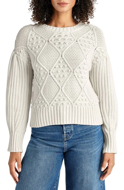 Shop Splendid Leonie Cotton Blend Bobble Sweater In Oat Heather