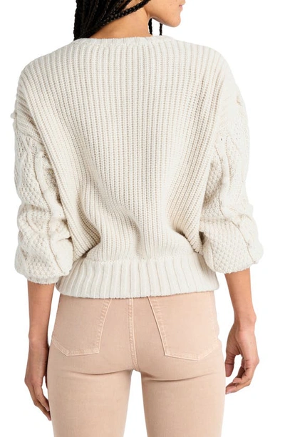 Splendid Katie Zip-up Cardigan In Oat Heather