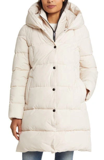 Shop Sam Edelman Hooded Puffer Coat In Ivory