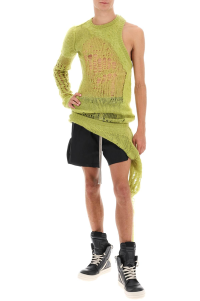 Shop Rick Owens 'spider Banana' Layered Sweater In Green