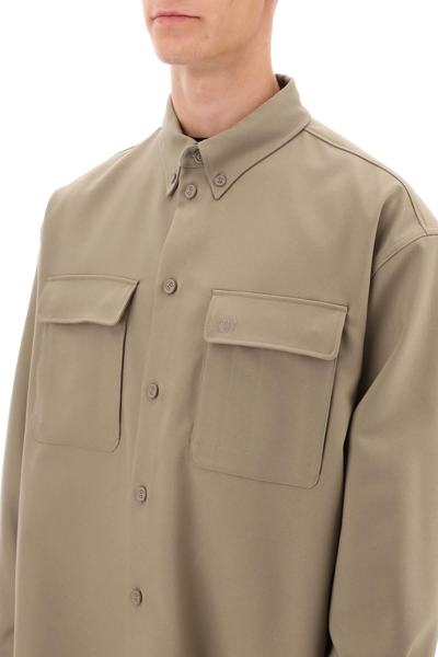 Shop Off-white Technical Drill Overshirt In Khaki