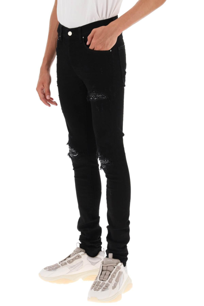 Shop Amiri 'mx1 Bandana' Skinny Jeans In Black
