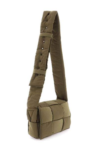 Shop Bottega Veneta Padded Tech 'cassette' Bag In Khaki