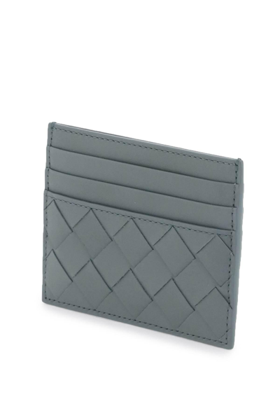 Shop Bottega Veneta Intrecciato Cardholder In Grey