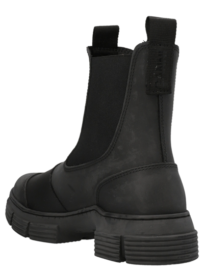 Shop Ganni Rubber Ankle Boots Boots, Ankle Boots Black