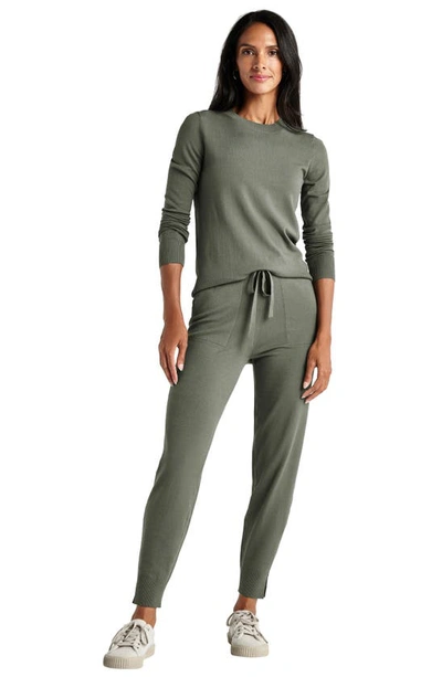 Shop Splendid Jeanne Sweater Joggers In V Olv Brn