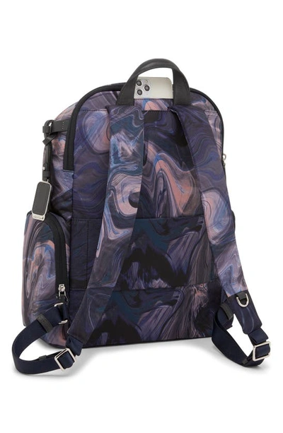 Shop Tumi Celina Backpack In Navy Liquid Print