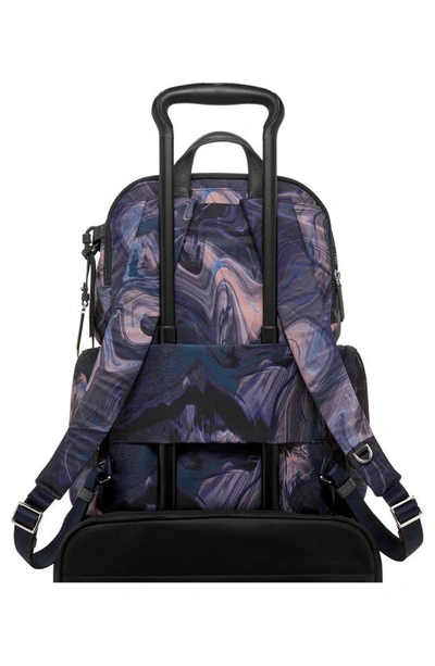 Shop Tumi Celina Backpack In Navy Liquid Print