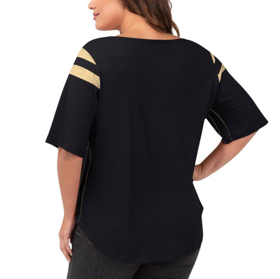 G-iii 4her By Carl Banks Black New Orleans Saints Plus Size Linebacker T-shirt In Black