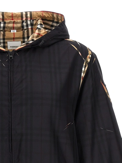 Shop Burberry Patterson Casual Jackets, Parka In Black