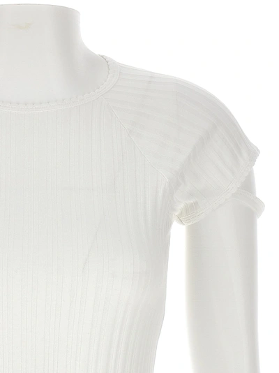 Shop Helmut Lang Ribbed T-shirt In White