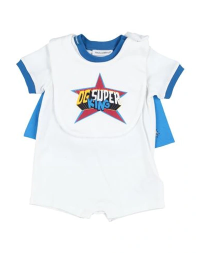 Shop Dolce & Gabbana Newborn Boy Baby Jumpsuits & Overalls White Size 3 Cotton