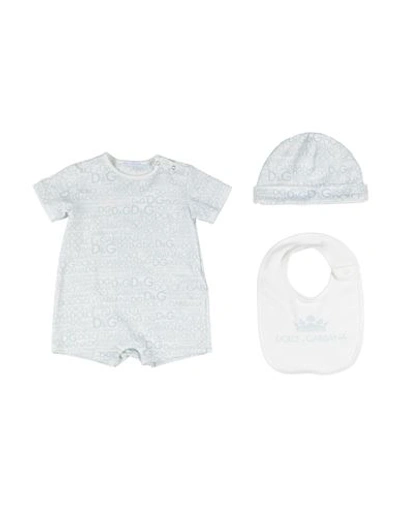 Shop Dolce & Gabbana Newborn Boy Baby Bodysuit Sky Blue Size 0 Cotton