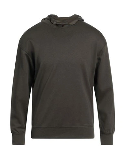 Shop Emporio Armani Man Sweatshirt Military Green Size L Cotton, Modal