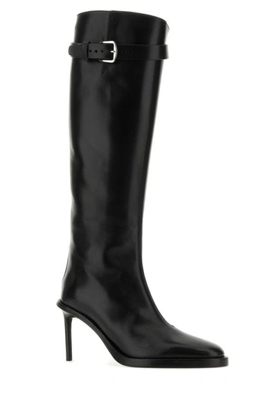 Shop Ann Demeulemeester Woman Black Leather Boots