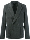 Lanvin Double Breasted Jacket In Grey